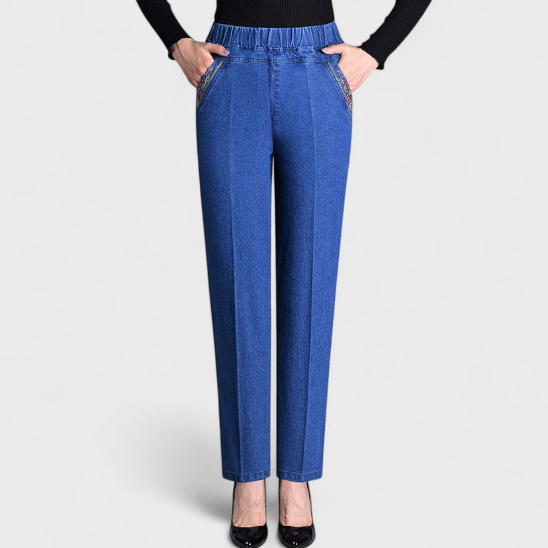 Melora™ | Women’s Jeans with Side Pockets and Elastic Waist