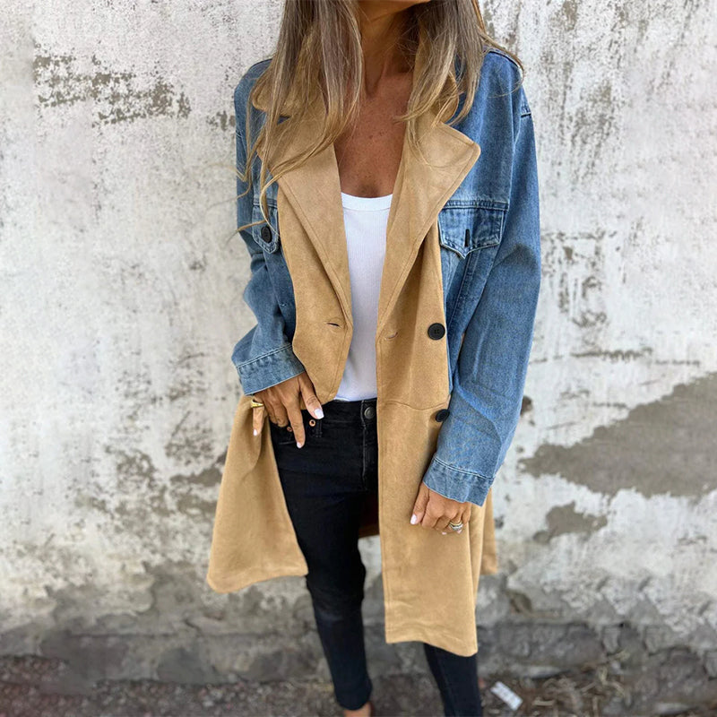 Charly Mid Length Denim Trench Coat
