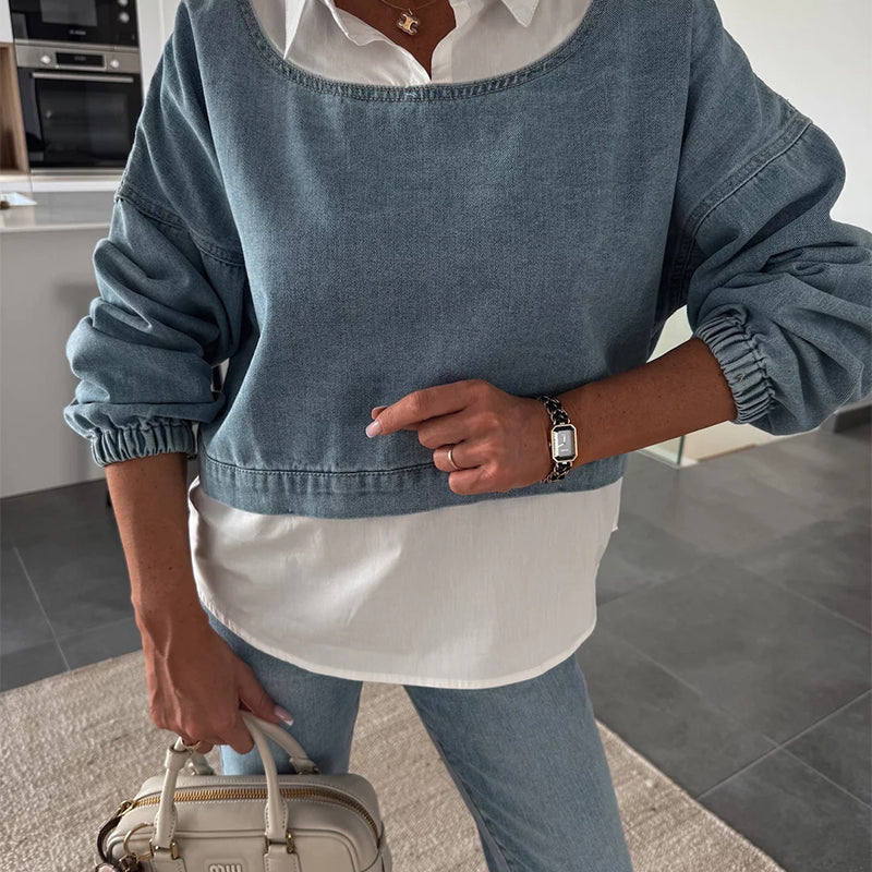 ORLYSSA™ | Casual Edge Denim Set