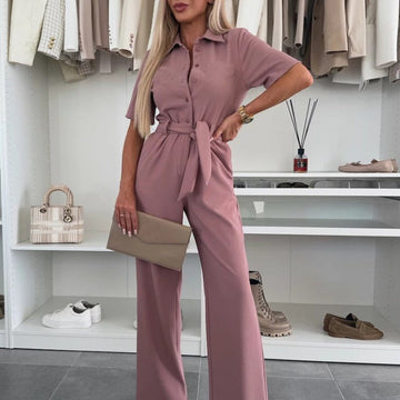 Women’s Button-Down™ | Jumpsuit with Waist Tie