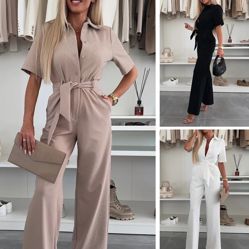 Women’s Button-Down™ | Jumpsuit with Waist Tie