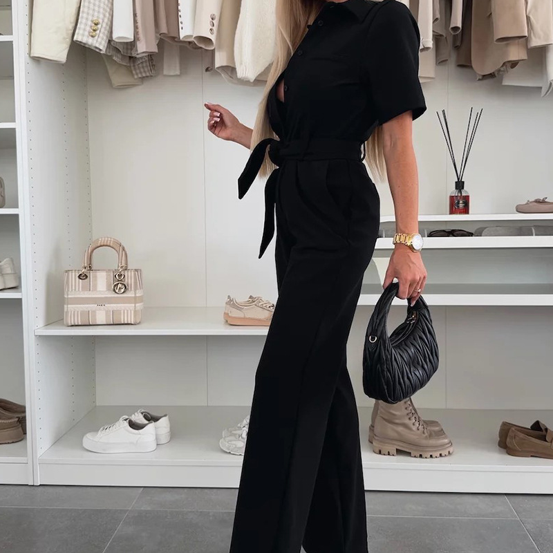 Women’s Button-Down™ | Jumpsuit with Waist Tie